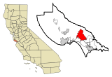 Santa Cruz County California Incorporated and Unincorporated areas Day Valley Highlighted.svg