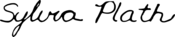 Sylvia Plath signature (Mademoiselle 1953).svg