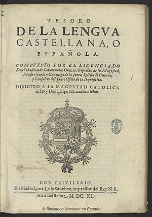 Archivo:Tesoro de la lengua castellana Covarrubias 1611