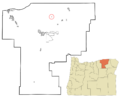 Umatilla County Oregon Incorporated and Unincorporated areas Helix Highlighted