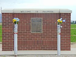 Welcome to Palmyra sign, Palmyra, Utah, Jun 16.jpg