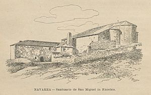 Archivo:1902, Historia de España en el siglo XIX, vol 6, Navarra, Santuario de San Miguel in Excelsis, Passos
