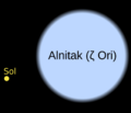 Alnitak sun comparision-es