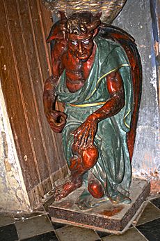 Archivo:Asmodeo en la iglesia de Rennes-le-Château (Francia) France