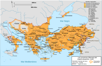 Archivo:Byzantine Empire Themes 1025-es