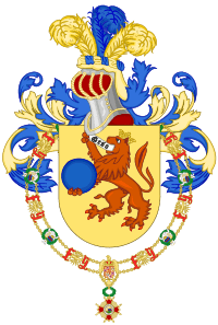 Coat of Arms of Joaquín Balaguer (Order of Isabella the Catholic).svg
