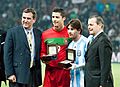 Cristiano Ronaldo (L), Lionel Messi (R) – Portugal vs. Argentina, 9th February 2011 (1)