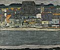 Egon Schiele - Häuser am Fluss