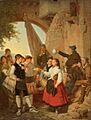 El presente. Fiesta mayor en Moncayo (Aragón) la víspera del santo patrono, de Valeriano Domínguez Bécquer