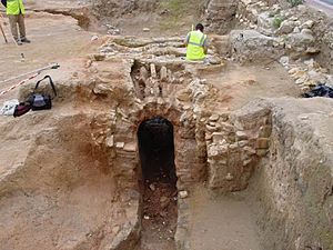 Archivo:Excavaciones del horno romano de Petrel
