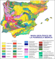 Iberian Peninsula geological map ES