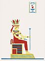 Illustration from Pantheon Egyptien by Leon Jean Joseph Dubois, digitally enhanced by rawpixel-com 54