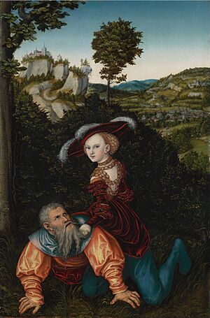 Archivo:Lucas Cranach d.Ä. - Phyllis und Aristotle (1530)