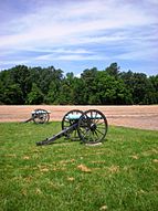 Archivo:Malvern Cannons , Civil War Battlefield, RIchmond National Battlefield - Stierch