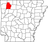 Map of Arkansas highlighting Madison County.svg