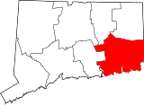 Map of Connecticut highlighting New London County.svg