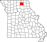 Map of Missouri highlighting Adair County.svg