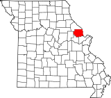 Map of Missouri highlighting Lincoln County.svg