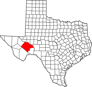 Map of Texas highlighting Pecos County.svg