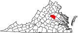 Map of Virginia highlighting Louisa County.svg