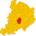 Map of comune of Pianoro (province of Bologna, region Emilia-Romagna, Italy)