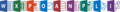 Microsoft Office 2013-2019 logos lineup