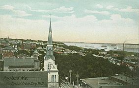 Northeast from City Hall, Portland, ME