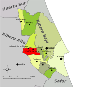 Archivo:Poliñá de Júcar-Mapa de la Ribera Baja