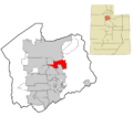 Salt Lake County Utah incorporated and unincorporated areas Millcreek highlighted