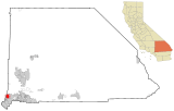 San Bernardino County California Incorporated and Unincorporated areas Upland Highlighted.svg