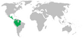 Spider monkey (Ateles) range