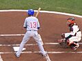 Starlin Castro at bat at Cubs at Giants 2010-08-10 1