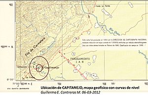 Archivo:Ubicación de Capitanejo, mapa geofísico con curvas de nivel