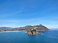 Vista de la Playa de la Concha y de la Isla de Santa Clara