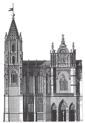 Archivo:Antigua fachada sur barroca, catedral de León