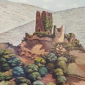 Archivo:Castillo de Balboa por pintor berciano Primitivo Álvarez Armesto fechado en 1860