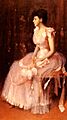 Chase William Merritt Portrait Of A Lady In Pink 1888