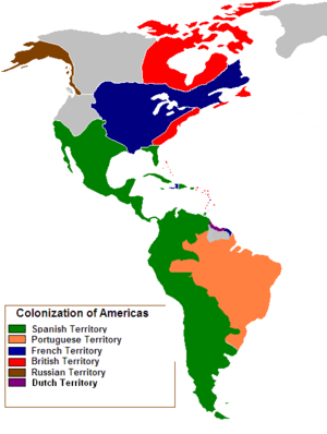 Archivo:Colonization of the Americas 1750