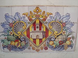 Archivo:Escudo de Castellón de la Plana, mural cerámico