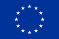 Flag of Europe in monochrome (blue)