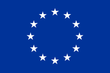 Flag of Europe in monochrome (blue)