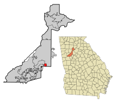 Fulton County Georgia Municipalities Map Hapeville Highlighted.svg