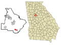 Henry County Georgia Incorporated and Unincorporated areas Locust Grove Highlighted
