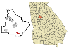 Henry County Georgia Incorporated and Unincorporated areas Locust Grove Highlighted.svg