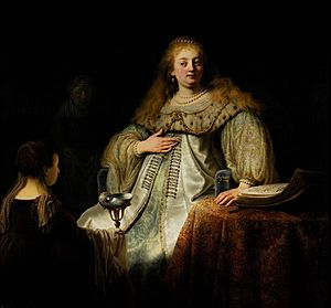 Archivo:Judith at the Banquet of Holofernes (previously known as Artemisia), by Rembrandt, from Prado in Google Earth