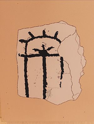 Archivo:MAB-Esquema estela de guerrero. Siglo VII-VI a.C Los Llanos, Zarza Capilla, Badajoz-III