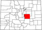 Map of Colorado highlighting El Paso County.svg