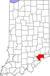 Map of Indiana highlighting Jefferson County.svg