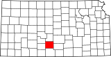 Map of Kansas highlighting Pratt County.svg