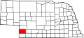 Map of Nebraska highlighting Chase County